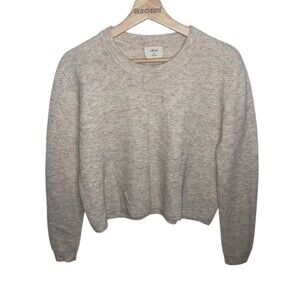 WILFRED Alpaca and Wool Cropped Aubri Sweater in Beige